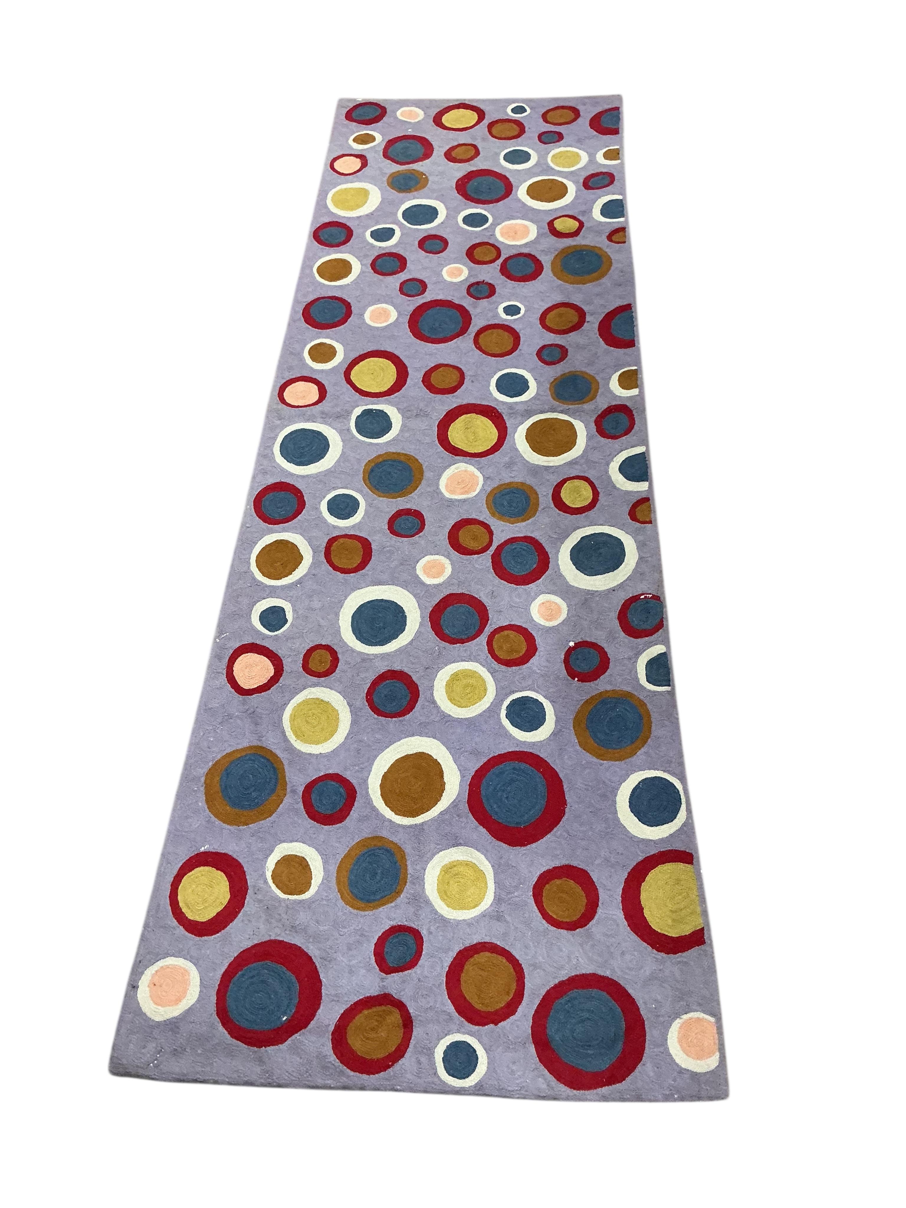 A Kashmir hand stitched crewelwork runner, 236 x 72cm